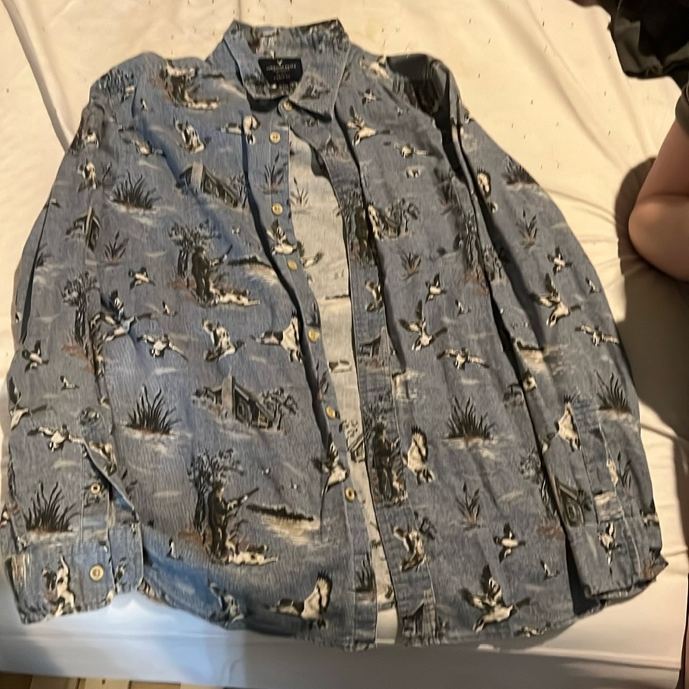 American Eagle XL denim duck button down